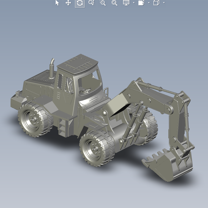 挖掘机3D模型图纸01200629三维图纸（STP格式）