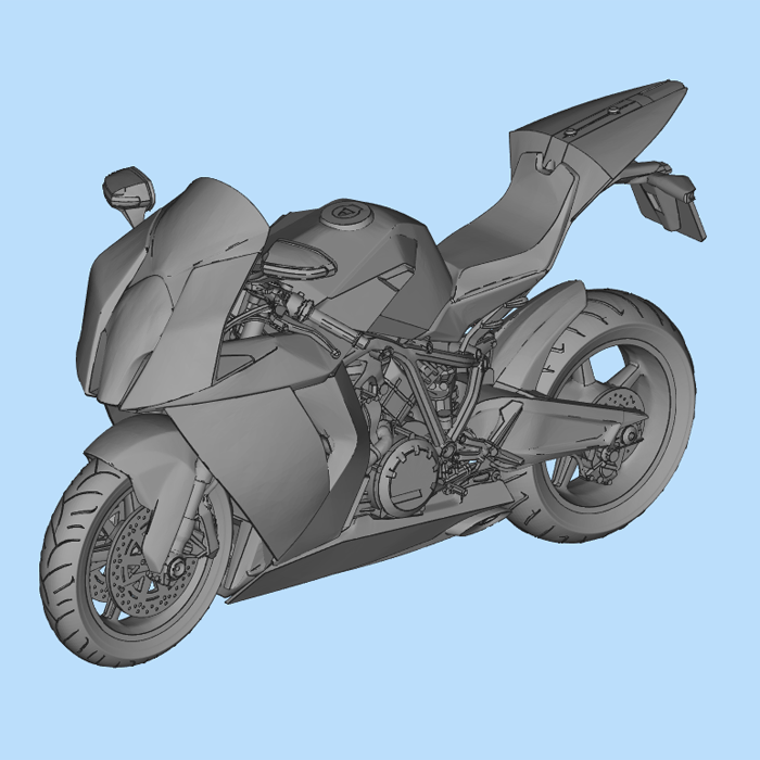 KTM 1190 RC8R摩托车模型01220718  STL格式三维图纸
