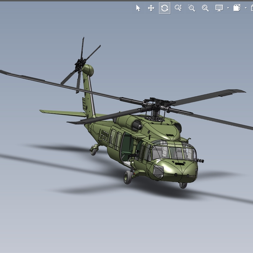 S-70C-2黑鹰直升机模型01200703三维图纸（SLDASM文件格式）