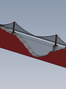 斜拉桥款式模型01200504三维图纸（SLDPRT 文件格式）