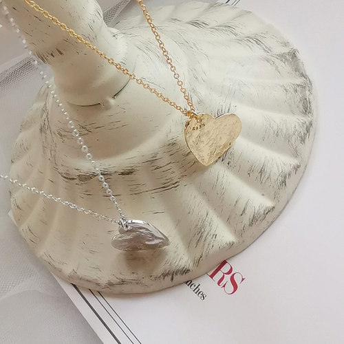 msilver通体925纯银女不规则项链