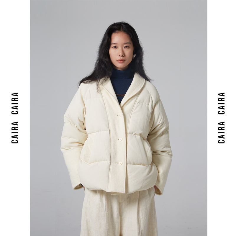 CAIRA斯夏抗寒-10℃保暖白鹅绒200g羽绒服独立设计师品牌