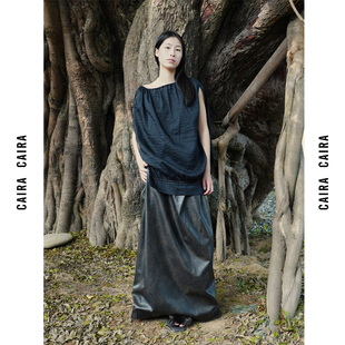 解构滞销半裙款 CAIRA 真丝亚麻上衣 斯夏 有配色精致手编绳 25SS