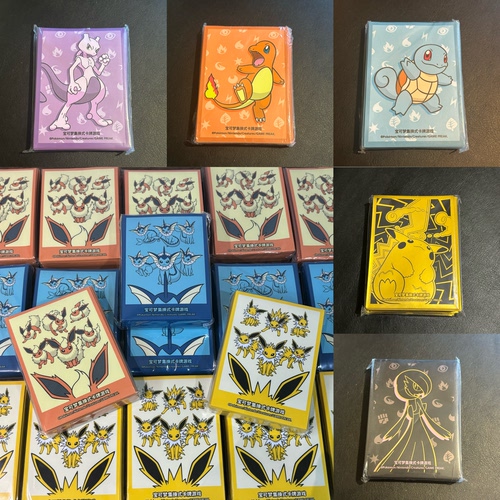 宝可梦 简中 伊布 喷火龙 皮卡丘 小火龙 超梦 卡套（64张）
