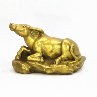 特价铜牛摆件铜牛卧牛抬头十二生肖水牛低头工艺品家居客厅礼品