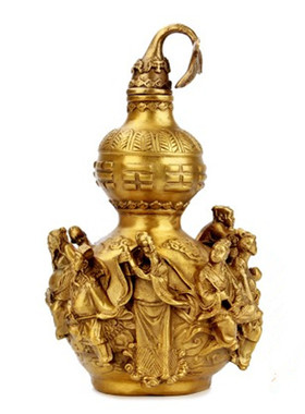 纯铜立体开口礼品风水八仙葫芦