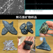 普通辉石钙铁辉石绿辉石锂辉石紫苏辉石矿物硬玉地质实验样品教学