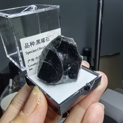 黑曜石原石天然矿物晶体标本猫矿能量石教学毕业礼品