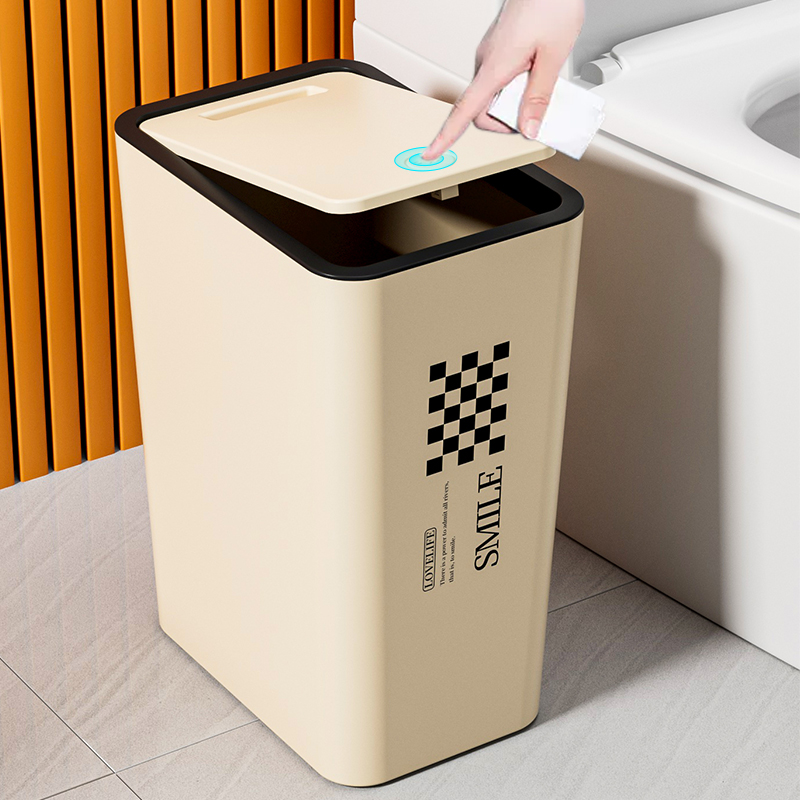 垃圾桶家用化妆室厕所带盖子大容量卫生桶专用桶放纸桶网红简约夹