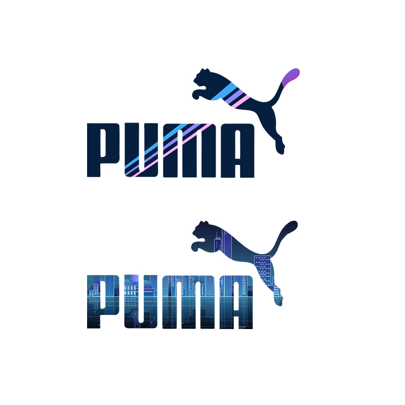 新款现货puma 品牌logo烫画图案 潮牌衣服烫印贴个性化定制耐水洗