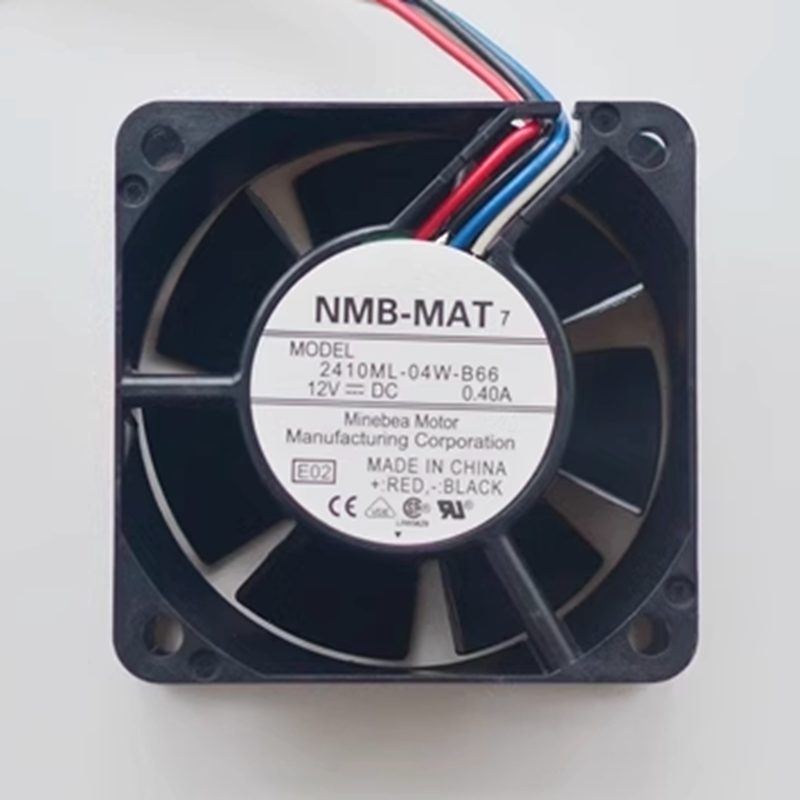 原装NMB 2410ML-04W-B66 6025 DC12V 0.40A 6CM 4线 机箱散热风扇
