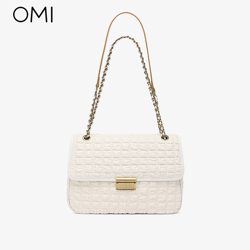 【商场同款】OMI欧米链条包包女单肩斜挎通勤款2023时尚单品百搭