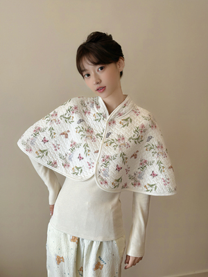 JQ婧麒空气棉月子披肩孕妇护肩纯棉空调房防寒哺乳斗篷产后喂奶秋 — 2