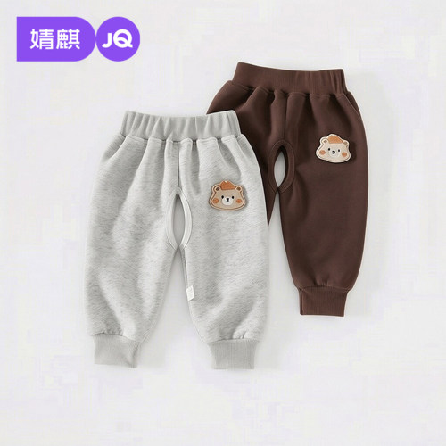 JQ婧麒婴儿小熊开裆叉叉裤