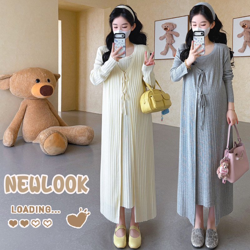 婧麒孕妇套装早春洋气遮孕肚长袖宽松显瘦遮孕肚高品质