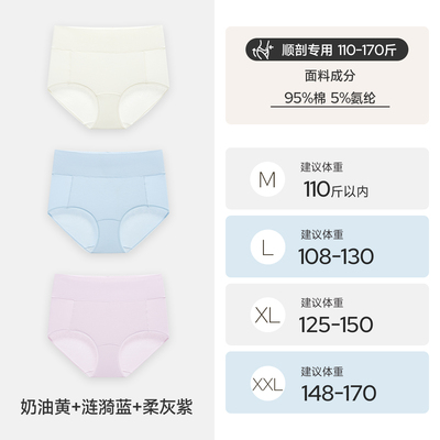 JQ婧麒产后高腰内裤纯棉不磨刀疤加长裆收腹月子期剖腹产专用内裤 — 2