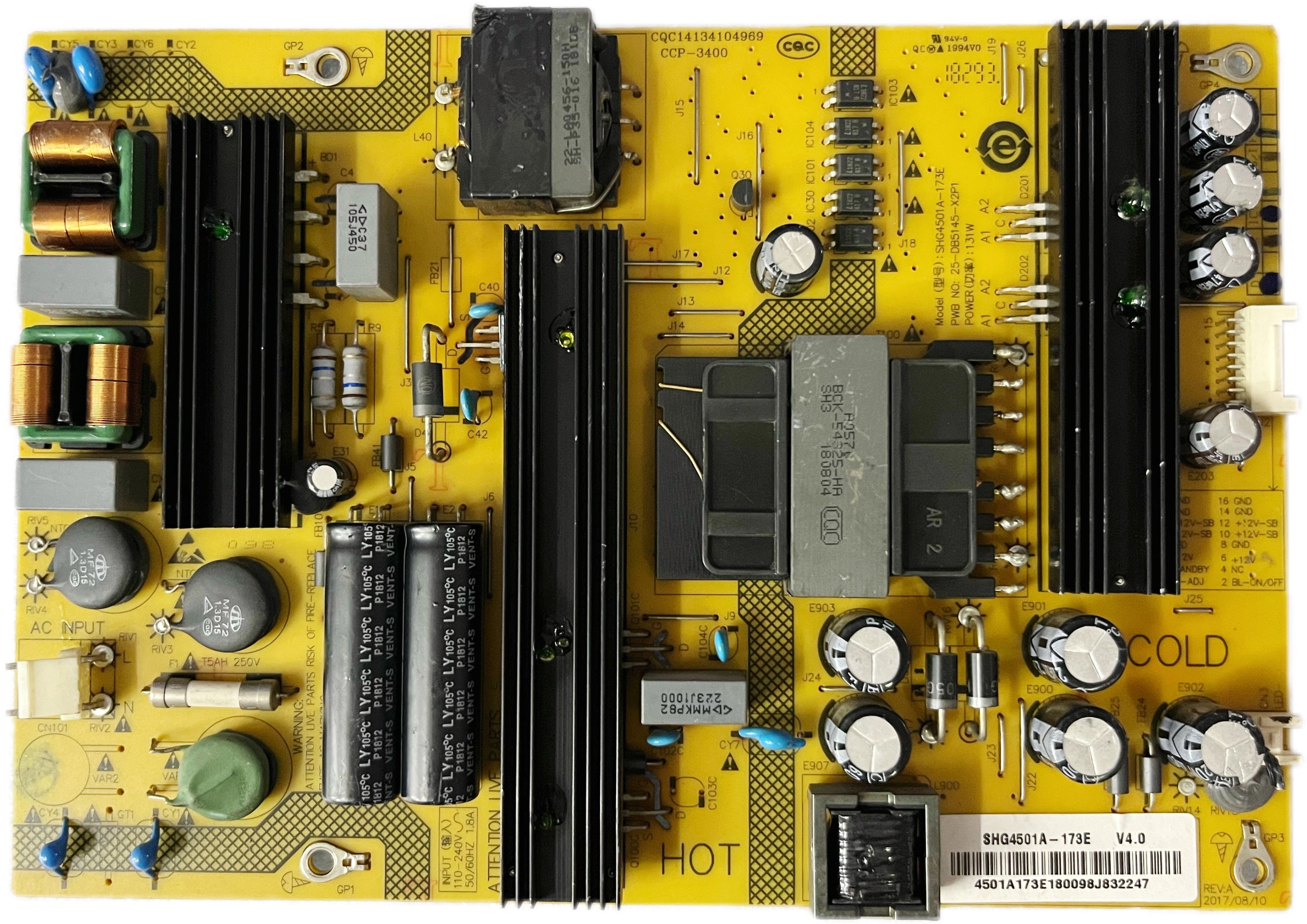 原装夏普LCD-45SF470A 45TX4100A电源板SHG4501A-173E CCP-3400