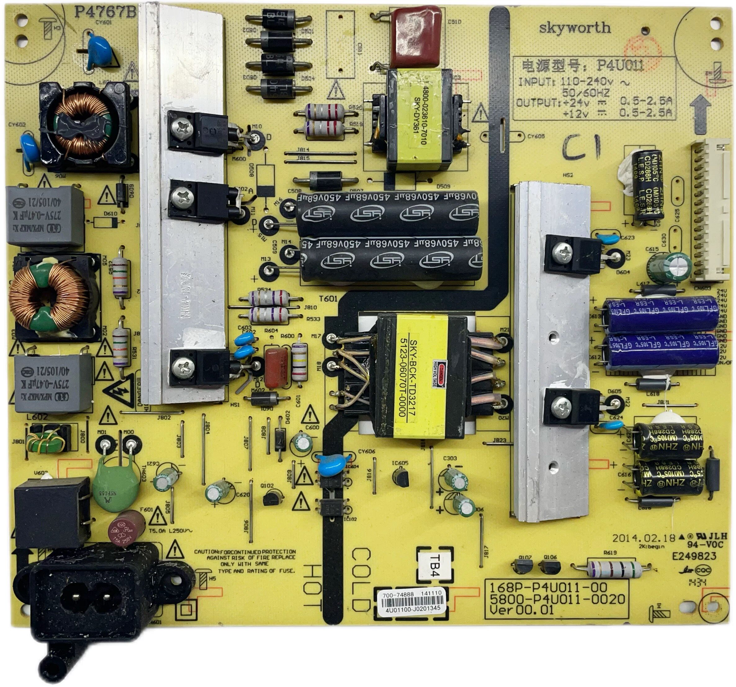 原装创维49E510E电源板168P-P4U011-00 5800-P4U011-0020