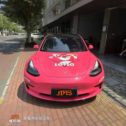杭州漫可斯彩绘定制改色膜草莓熊