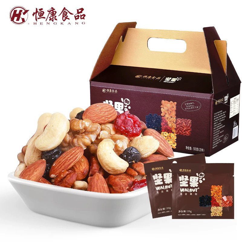 恒康每日坚果混合组合炒货零食儿童款礼盒宿舍即食