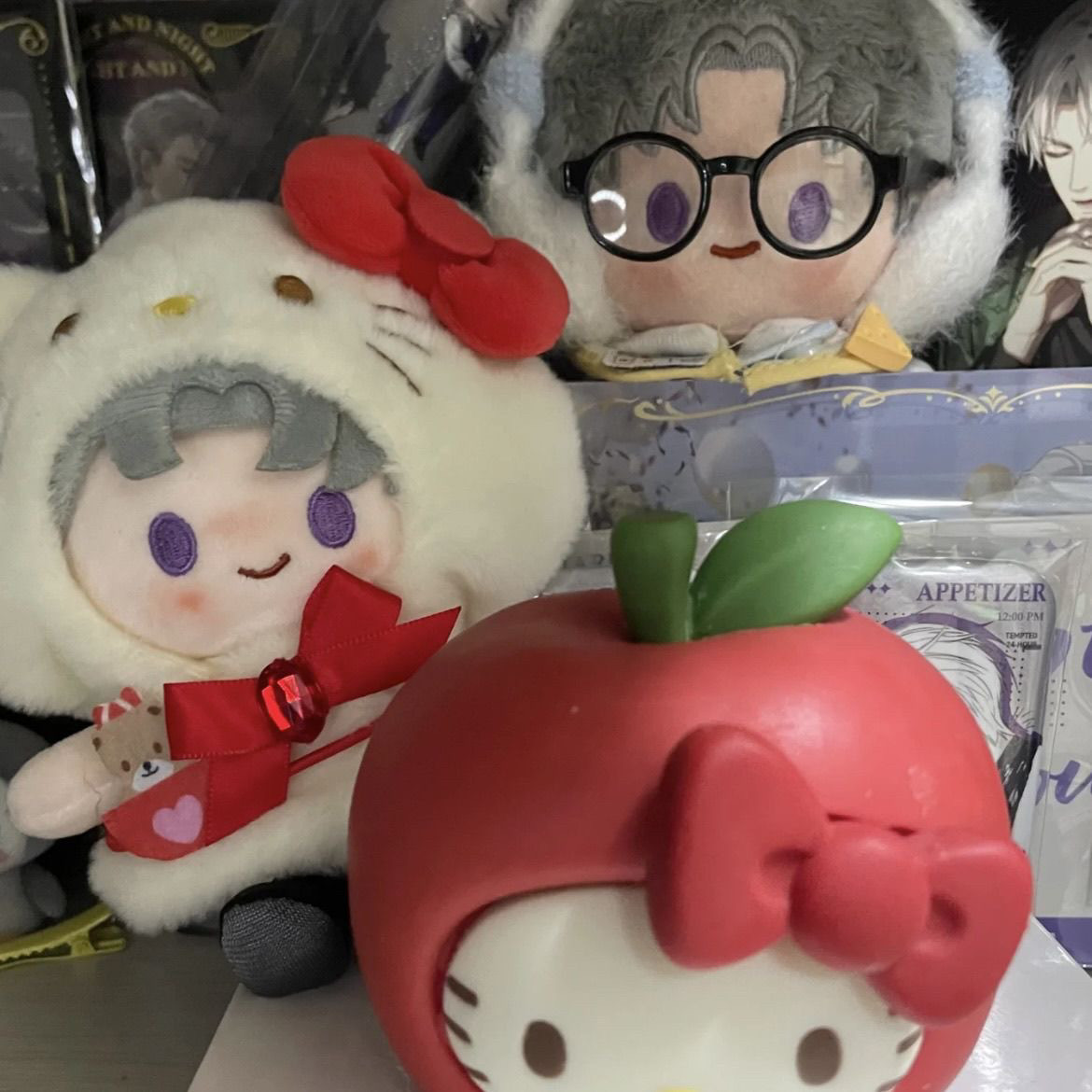 三丽鸥HelloKitty红色斗篷15cm 浮梦娃 披肩可爱玩偶公仔头套配饰