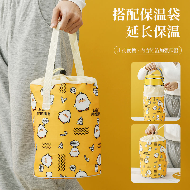 装饭盒的袋子保温袋加厚手提包女外出学生女带饭提饭袋上班带饭