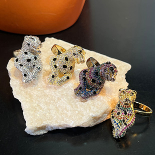 「原创定制」猎豹戒指开口精工高级感珠宝时尚百搭个性小众感豹子