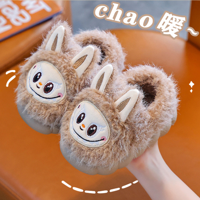 儿童棉拖鞋女童亲子冬室内家居