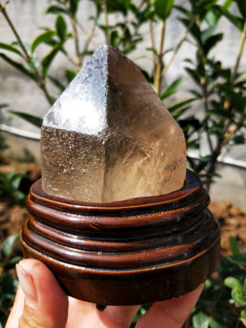 天然黄水晶骨干原石 方解石共生水晶柱无染色晶体通透超亮