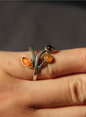 海外欧洲回流老物件琥珀手饰品