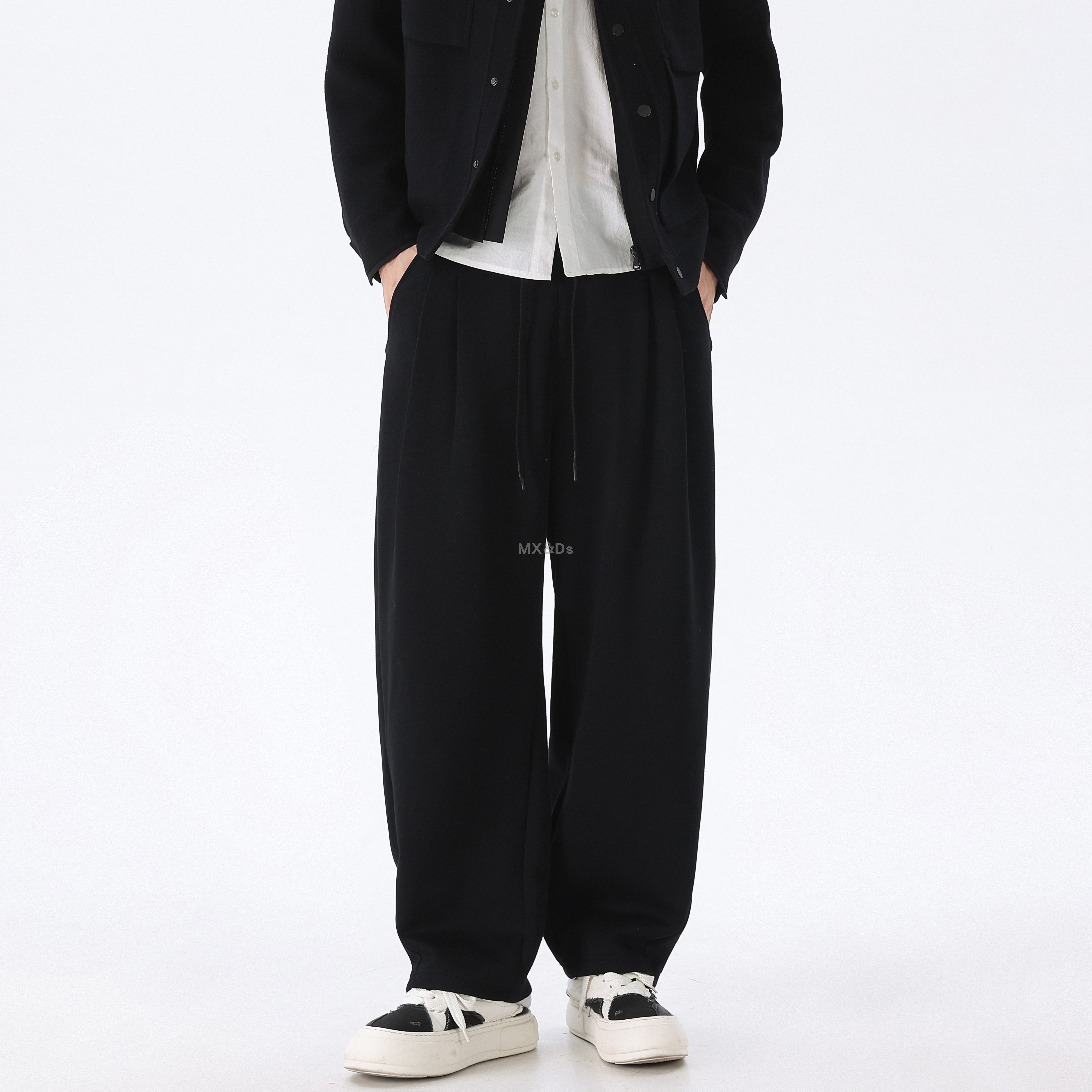 2026新款直筒卫裤男春秋款垂感休闲运动裤长裤宽松抽绳直筒男裤