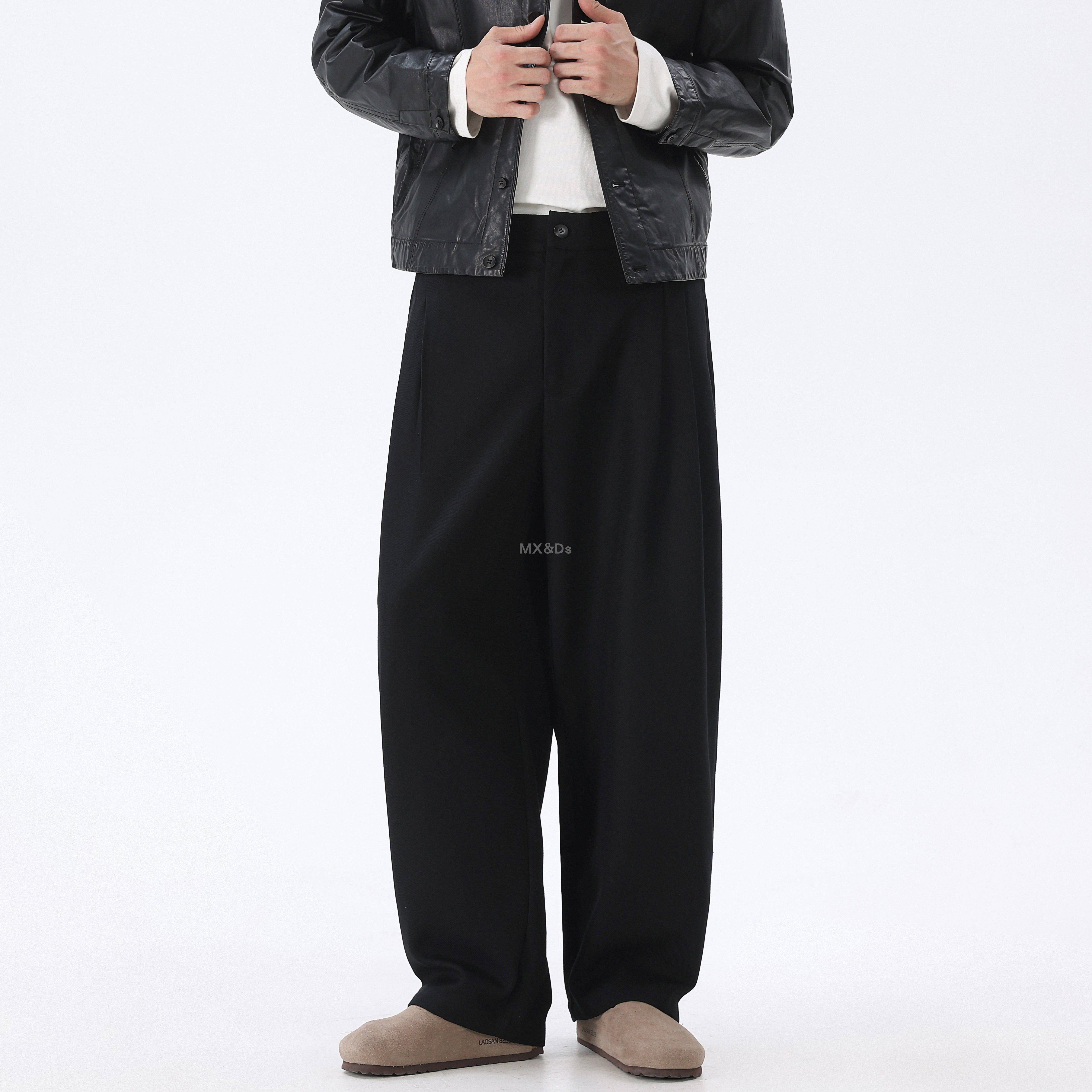 2026休闲西裤男款宽松直筒黑色潮流男裤高级感哈伦西装裤高人气