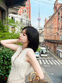 小香23A春夏爱心镂空针织背心圆领无袖 上衣