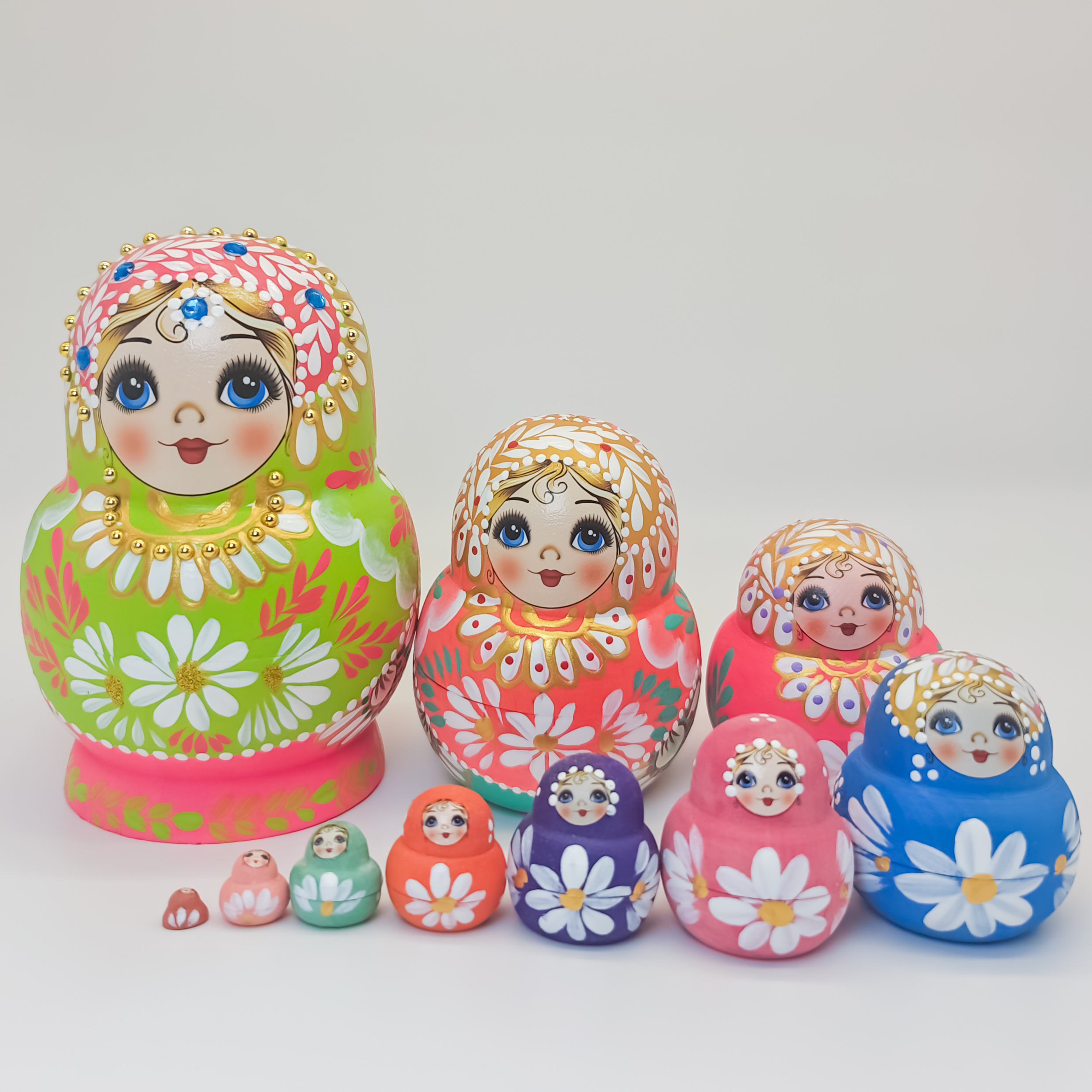 俄罗斯套娃10层正宗哈尔滨冰雪节旅游纪念品节日礼物摆件儿童玩具