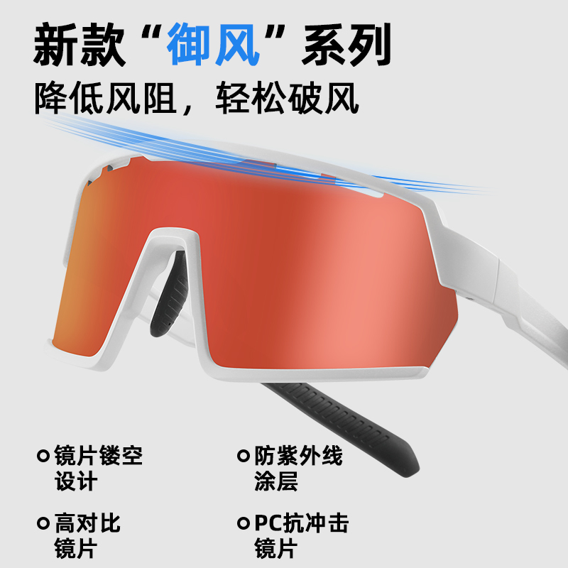 专业配近视大镜面骑行眼镜