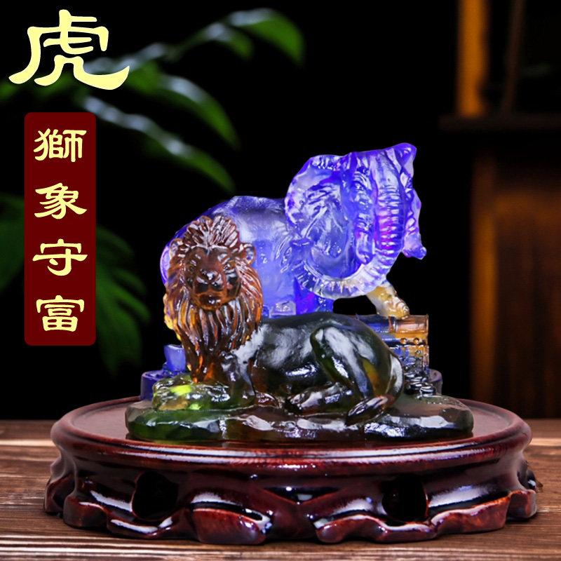 2026马年宋韶光吉祥物生肖属虎狮象守富琉璃摆件吊坠钥匙扣挂件,家居饰品,桌面摆件,淘宝优惠券,粉丝福利购,淘宝优惠卷