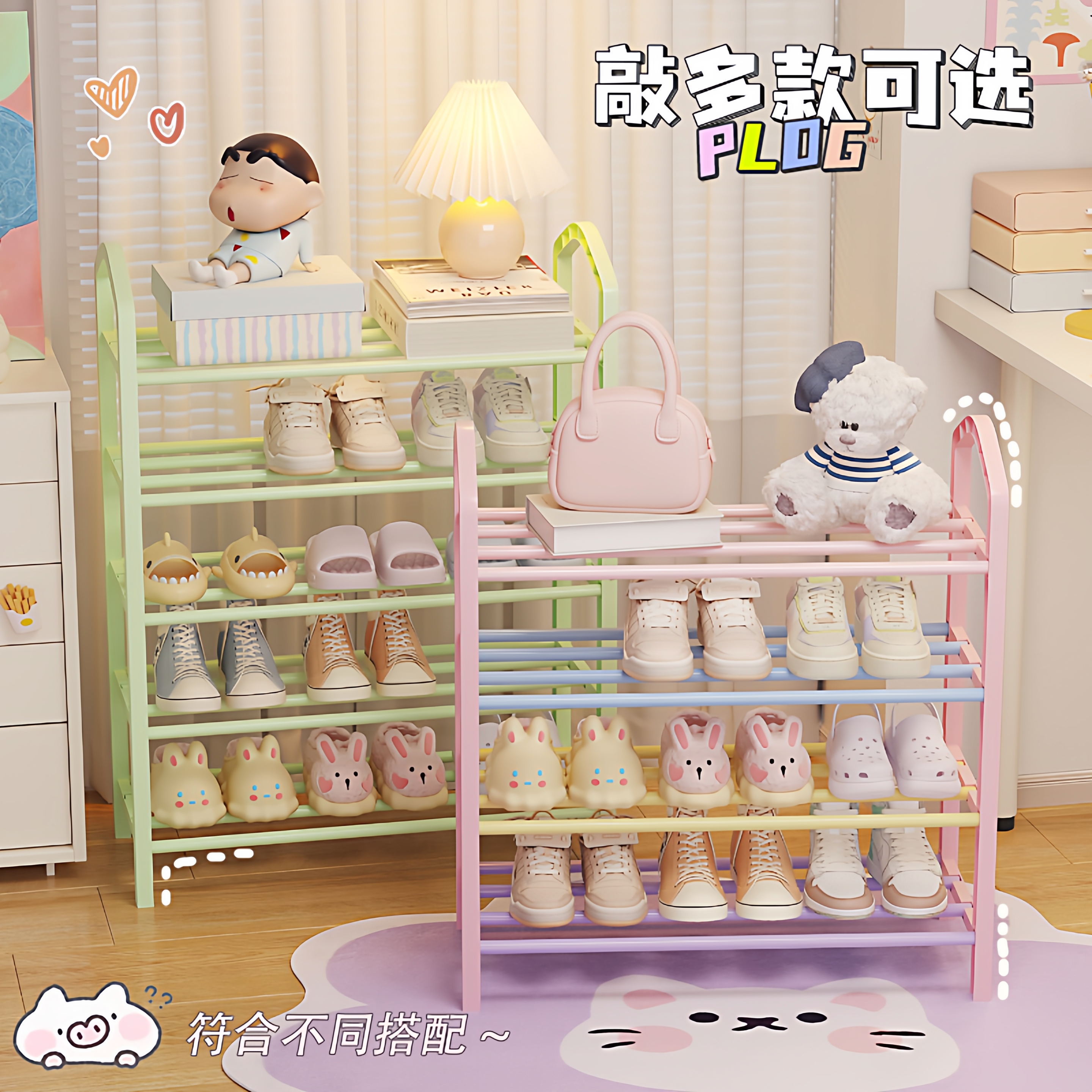 简易鞋架子多层大学生宿舍小型出租房家用门口儿童鞋柜鞋子收纳架