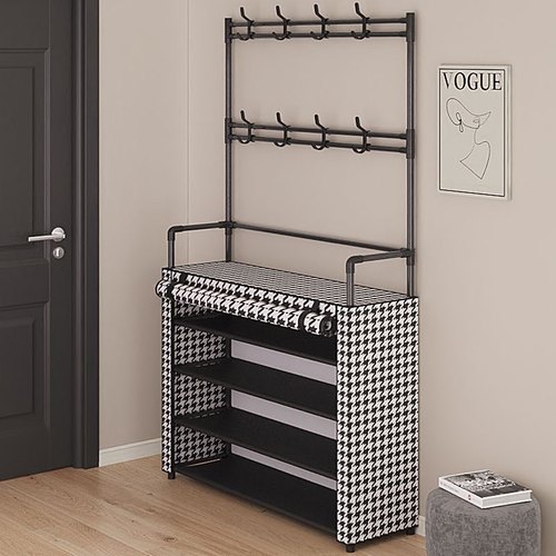 【鞋柜衣帽架一体】入户门口防尘