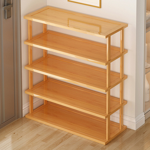 楠竹置物架鞋架落地卧室内多层家用防尘入户门口收纳推车宿舍书架