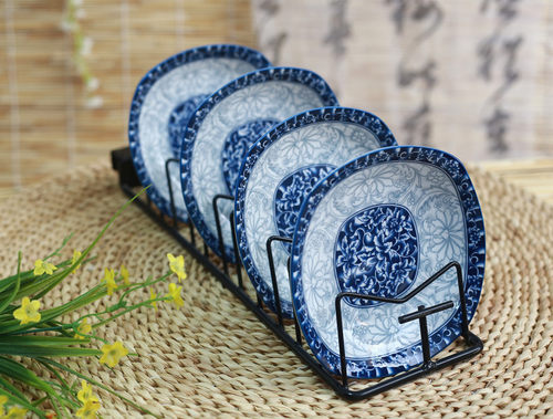 菜盘陶瓷方型7英寸釉下彩餐具