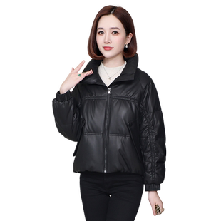 真皮羽绒服女2025冬季新款宽松个性鹅绒海宁绵羊皮夹克外套短款