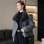 加厚青根貂夹克短款 海宁皮草外套女双面穿派克服大衣2025冬季 新款