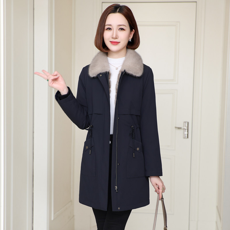 燕夫人派克服女2024新款冬皮草