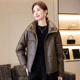真皮羽绒服女2025冬季 新款 休闲小个子面包领绵羊皮皮衣夹克外套潮
