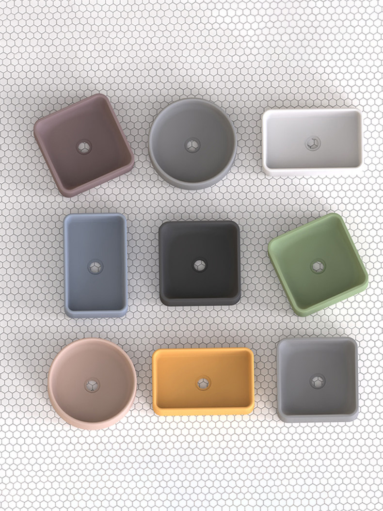 长方形圆形水泥洗手盆水池台盆硅胶模具混凝土工艺品洗菜盆厨卫模