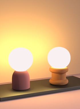 北欧简约灯座水泥模具混凝土摆件