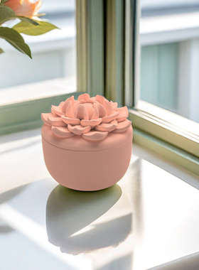 品奇硅胶花朵香薰水泥石膏摆件