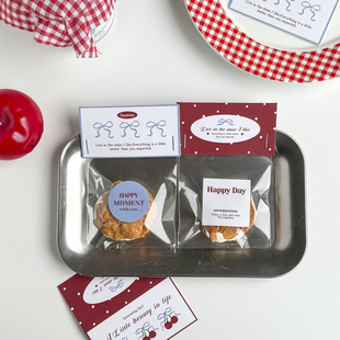 2026新款蝴蝶结樱桃卡头小蛋糕甜点包装机封袋透明平口糖果密封袋