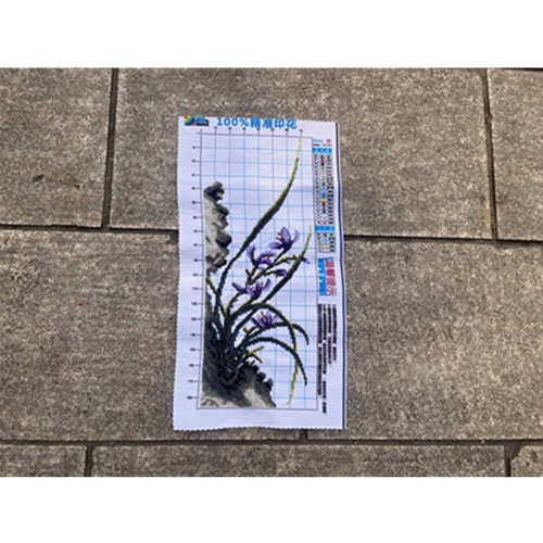 纯手工十字绣成品兰花