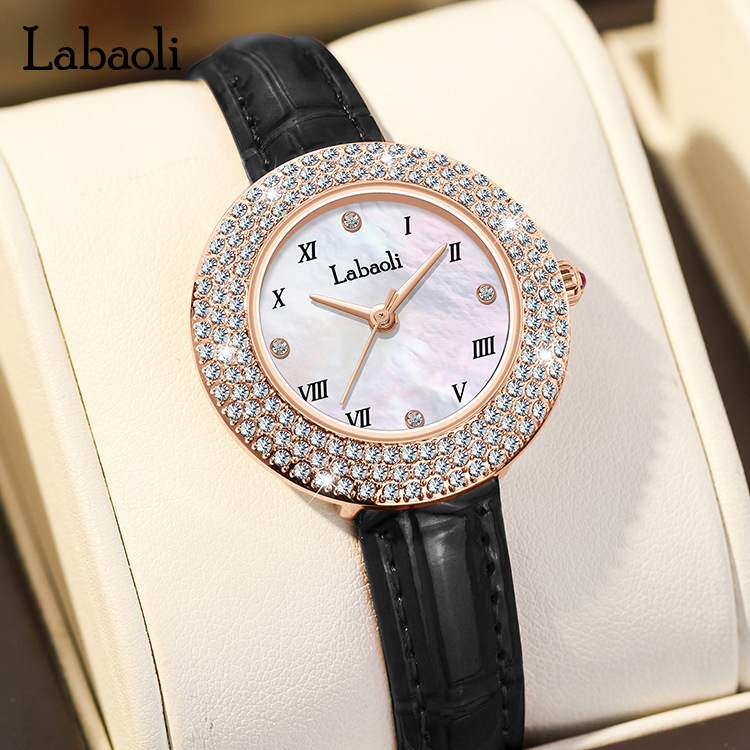手表时尚镶钻石英表抖音